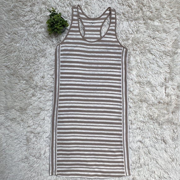 Loft Racerback Sun Dress 💗 Taupe & Oatmeal - Picture 3 of 15
